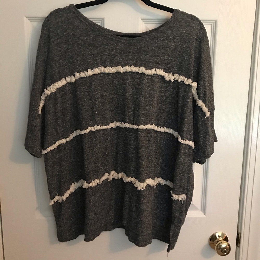 Old Navy Linen Blend Embroidered Plus Size Top Size XXL